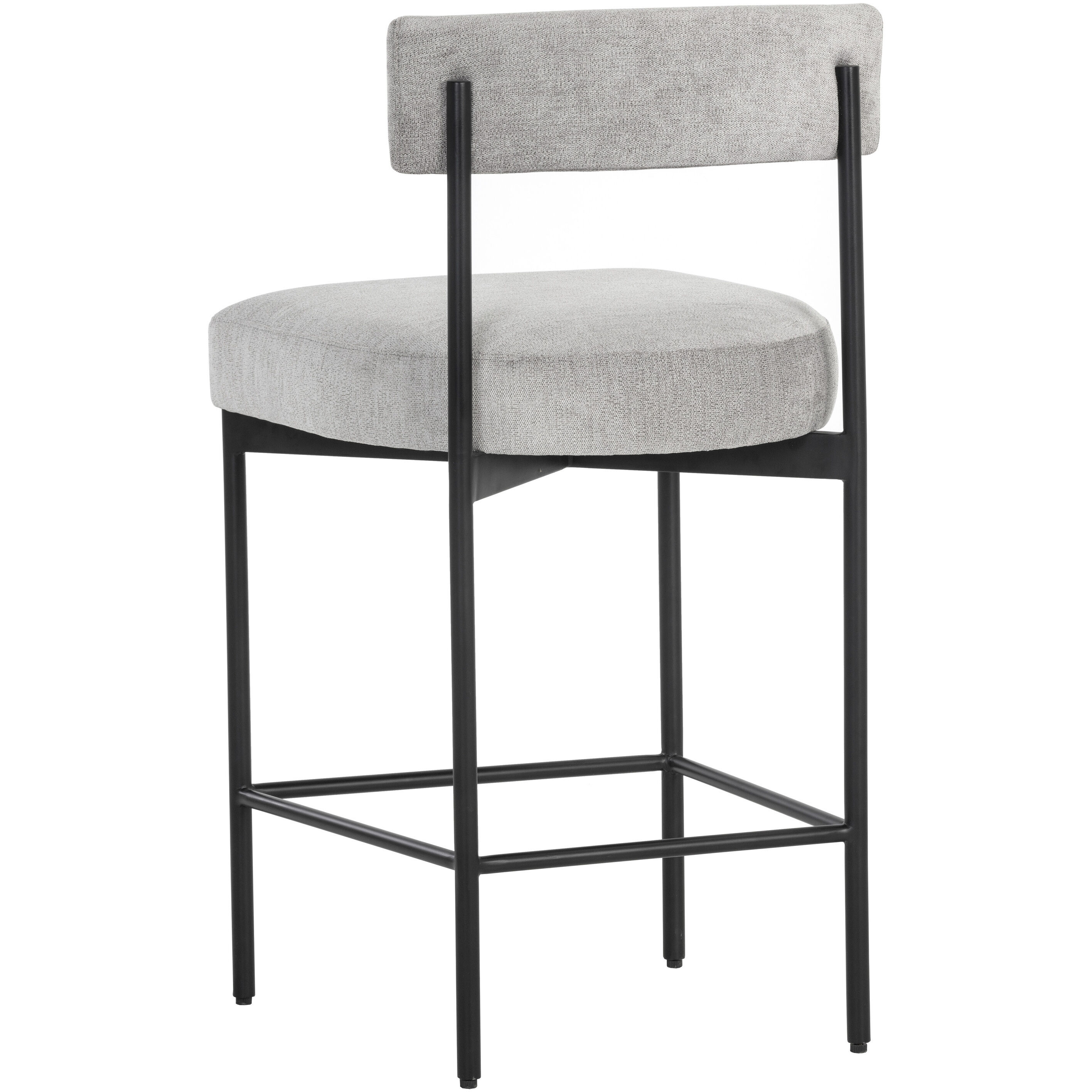 Seneca 36.5 inch Black / Polo Club Stone Counter Stool